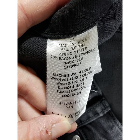 Joes Jeans Size 29 Womens Black Stretch Pants Ladies Mid Rise Fray Hem Skinny - Picture 4 of 13